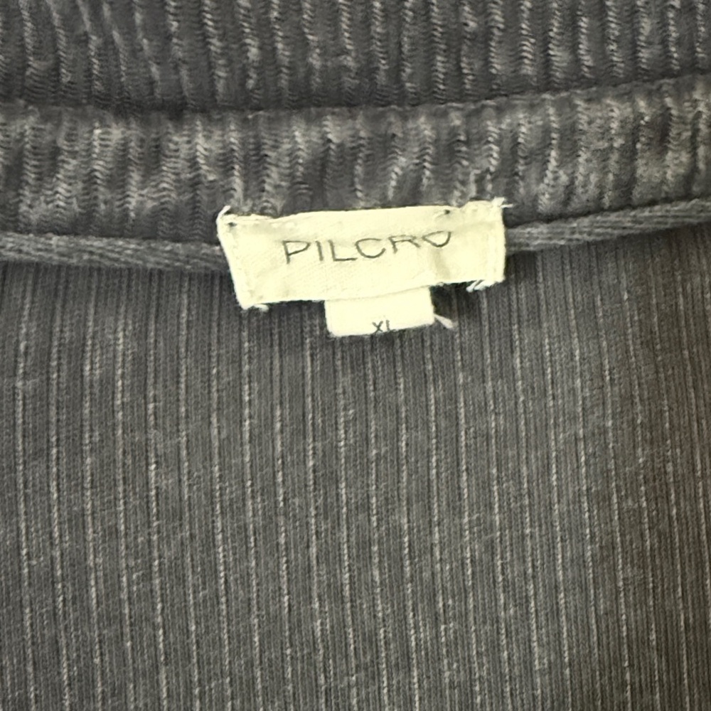 Pilcro Charcoal Ribbed Corduroy Shirt Jacket Duster / Dress - Picture 2 of 3